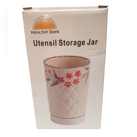 Kitchen Utensil Jar Organizer Storage Countertop Flatware Caddy Silverware - Picture 3 of 4